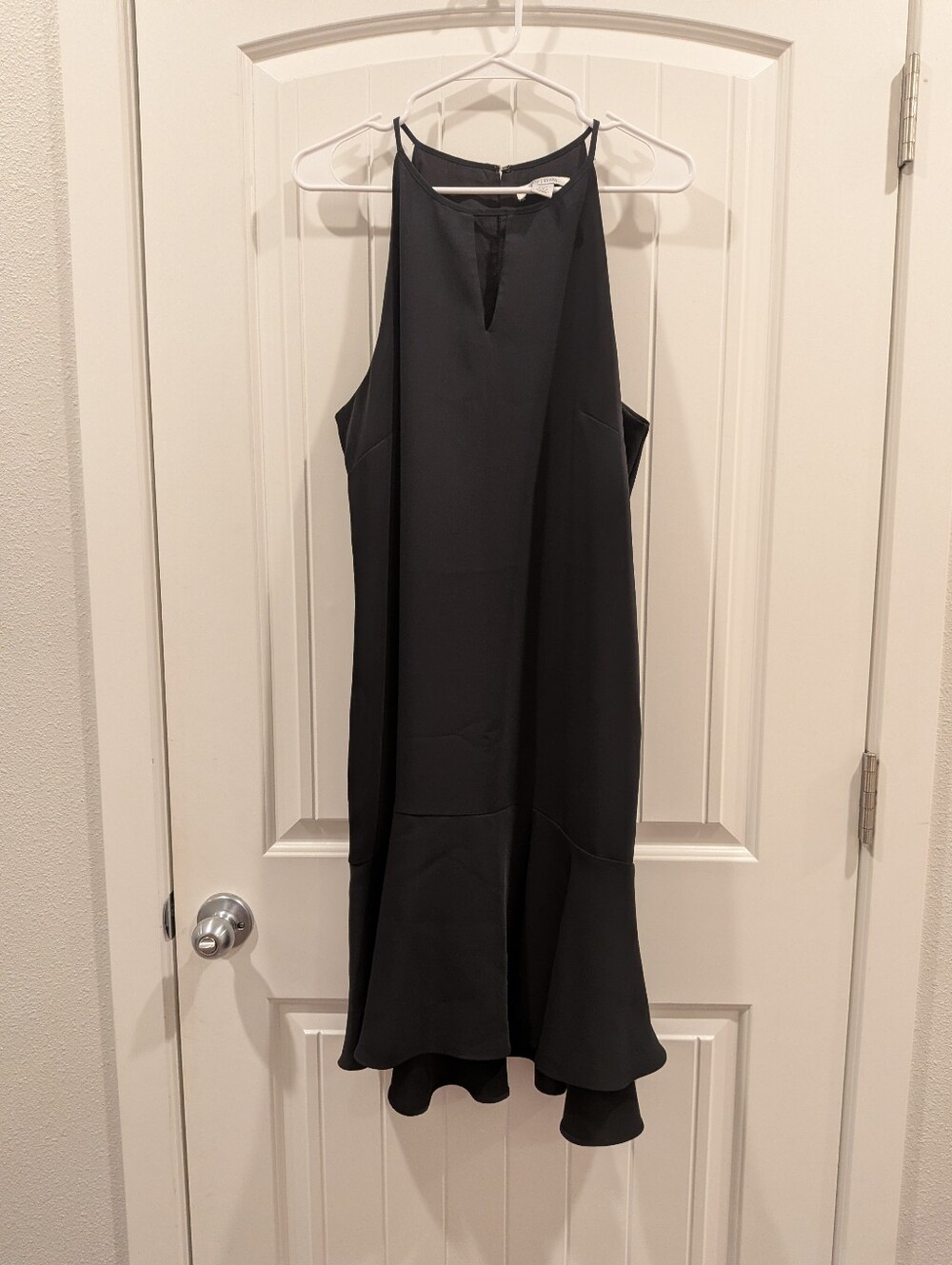 White House Black Market Black High-Low Halter Dress